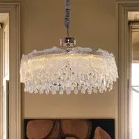 Crystal Chandelier with Adjustable Height - Gold