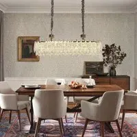 Dimmable Pendant Light with Crystals - Gold, Metal