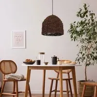 Dome Pendant Light - Brown, Rattan