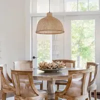 Dome Pendant Light Handwoven - Brown, Bamboo