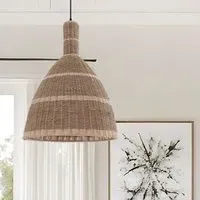 Dome Pendant Light Handwoven - Brown, Grass