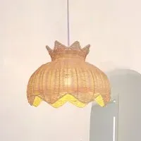 Dome Pendant Light Handwoven - Natural, Rattan