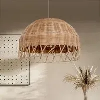 Dome Pendant Light with LED Bulb - Natural, Rattan