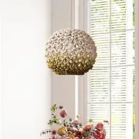 Globe Pendant Light with Woven Shade - Cotton Rope