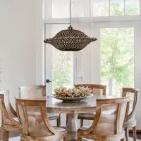 Handcrafted Pendant Light - Brown, Bamboo