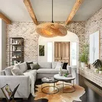 Handmade Pendant Light with Woven Shade - Brown, Bamboo