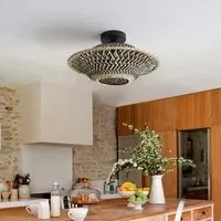 Handwoven LED Ceiling Light - Bamboo