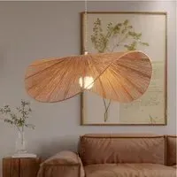 Handwoven Pendant Light - Brown, Hemp Rope