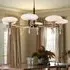 Modern LED Chandelier with Glass Shades - Gold
