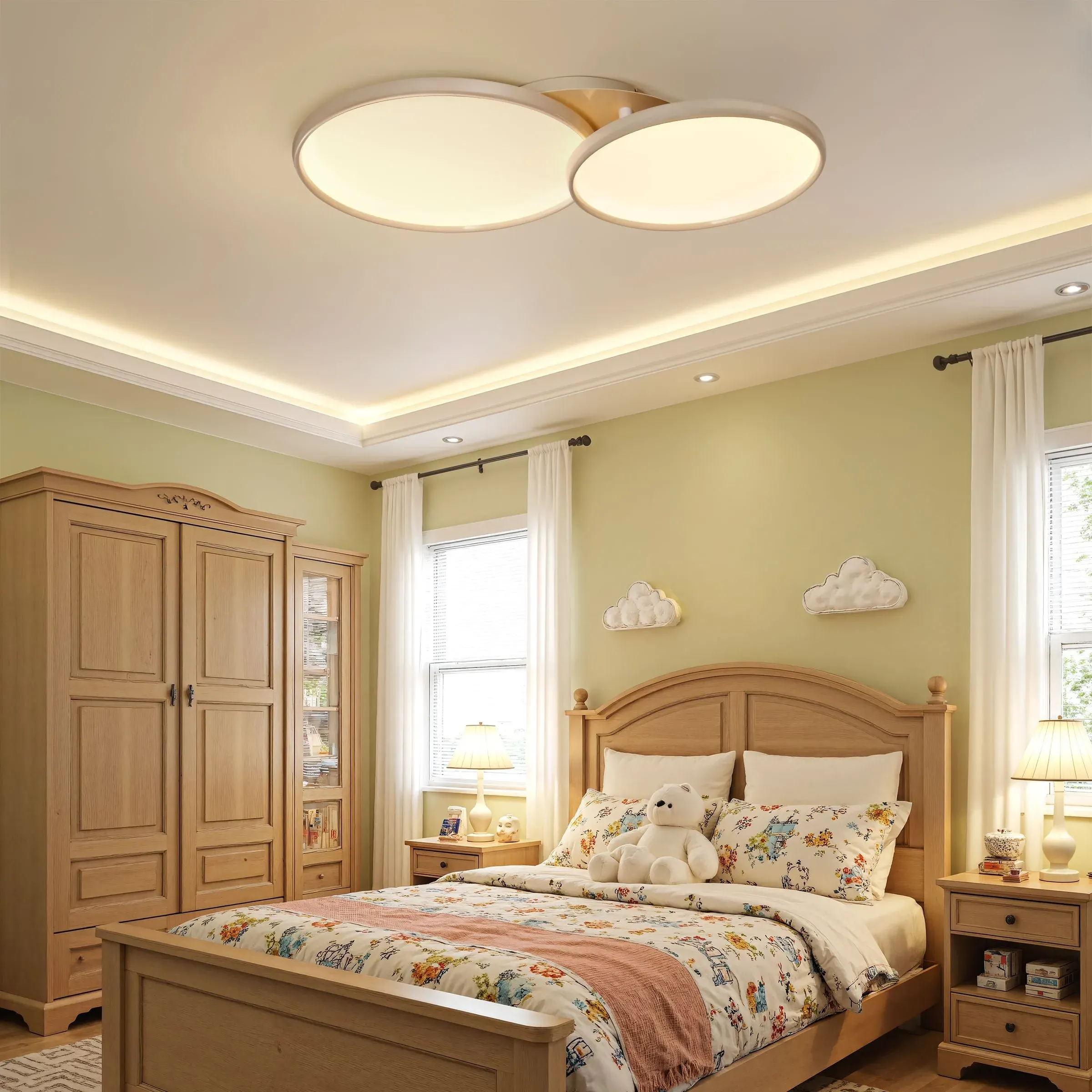 Round LED Ceiling Light Dimmable - Ivory, Aluminum image