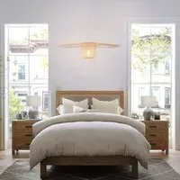 Round Pendant Light with Adjustable Cord - Bamboo