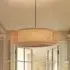 Round Pendant Light with Adjustable Cord - Brown, Bamboo