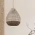 Teardrop Pendant Light Handwoven - Brown, Rattan