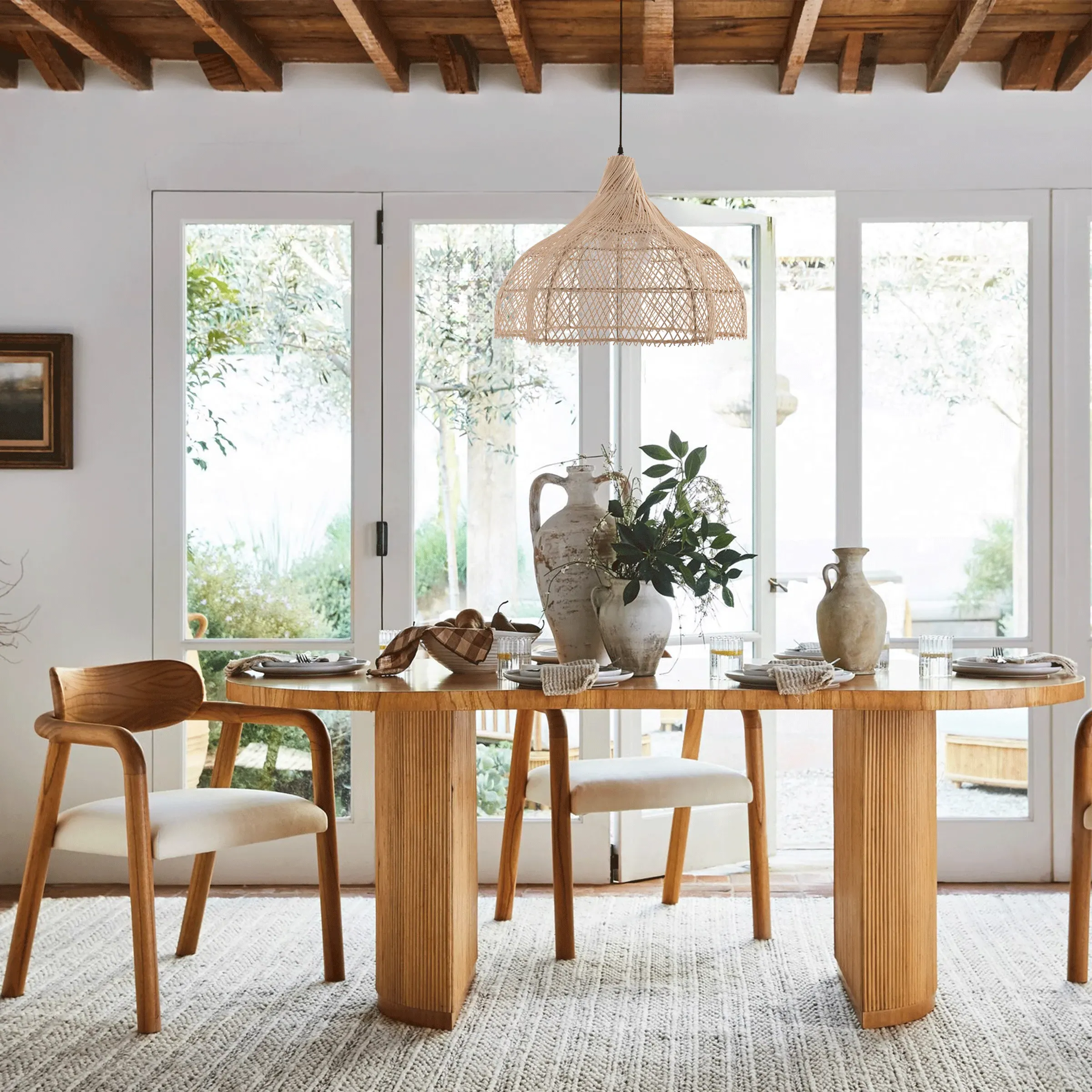 Umbrella Pendant Light - Natural, Bamboo Rattan