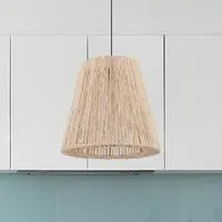 Woven Pendant Light - Natural, Hemp Rope
