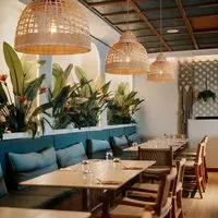 Woven Pendant Light with LED - Natural, Rattan