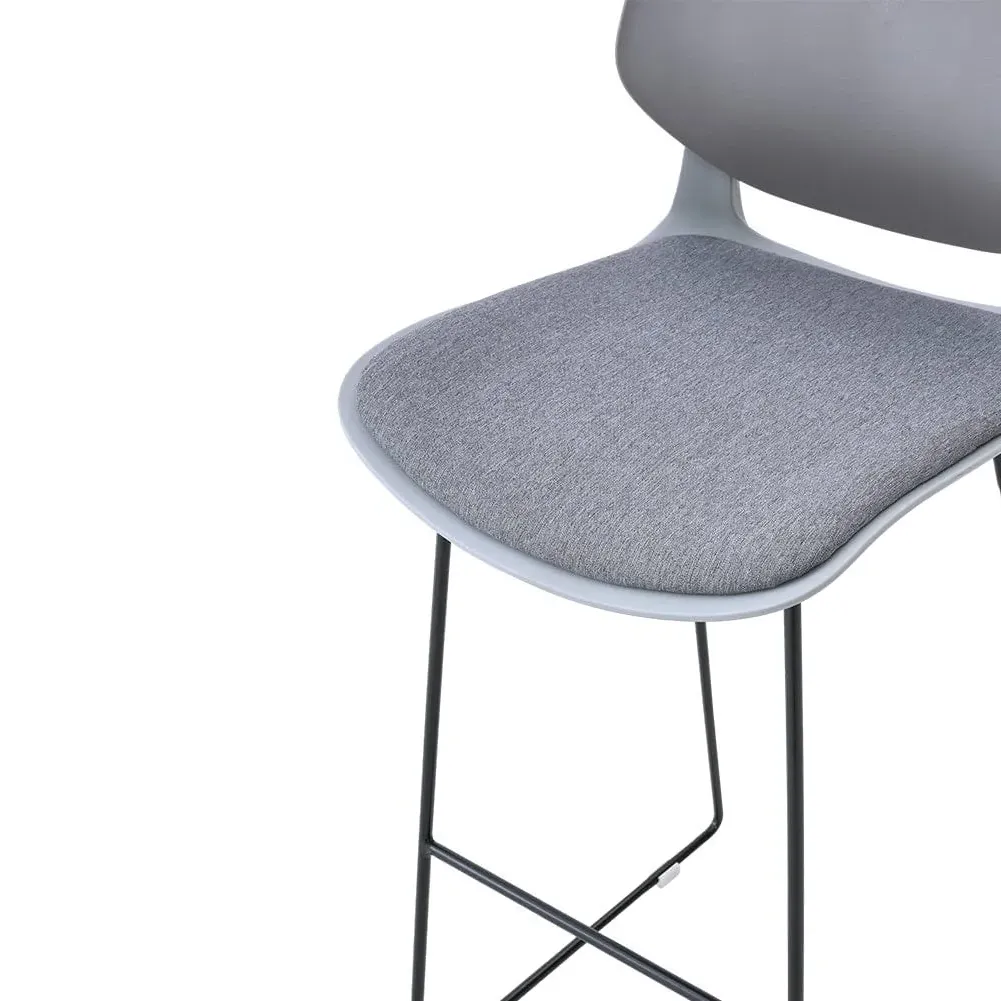 2-Piece Bar Stool Set - Grey, Polypropylene image