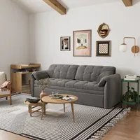 2-Seater Sofa Bed with Storage - Chenille
