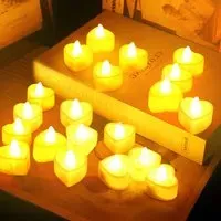 24-Piece LED Candle Set - White, Plastic