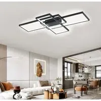 3-Light LED Ceiling Light - Black, PVC