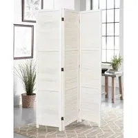 3-Panel Folding Room Divider - Paulownia Wood