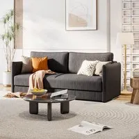 3-Seater Sleeper Sofa Bed - Grey, Corduroy