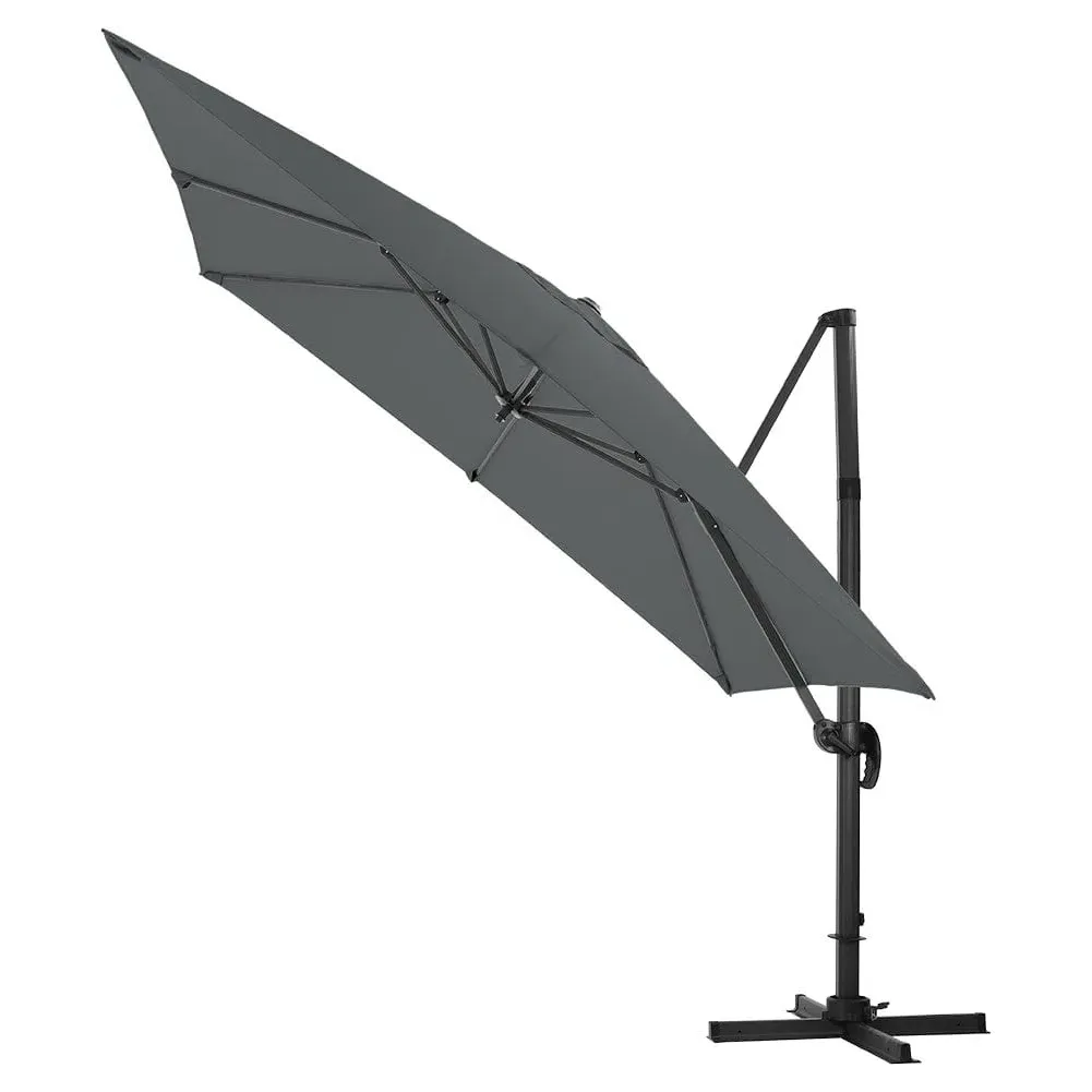 3x3m Cantilever Parasol with 360° Rotation - Polyester