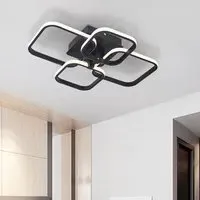 4-Head LED Ceiling Light - Black, Aluminum