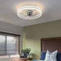 5-Blade Ceiling Fan with LED Lights - Iron, ABS