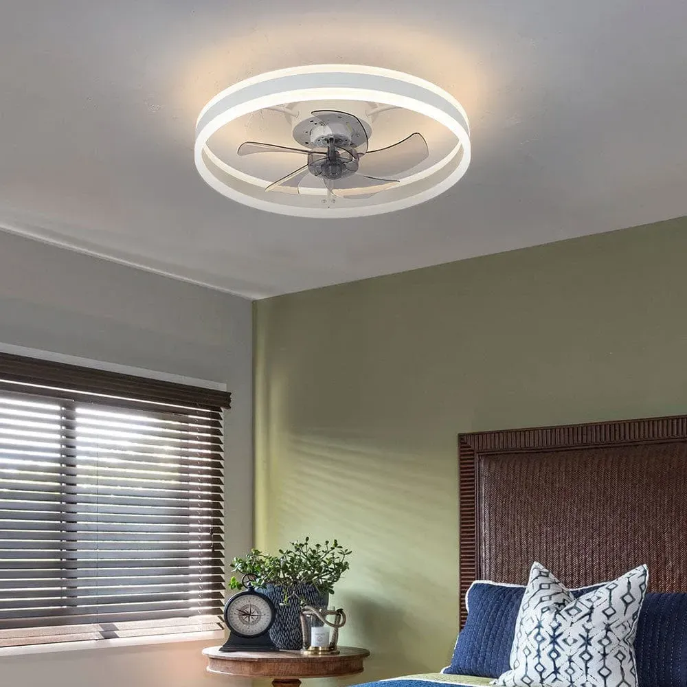 5-Blade Ceiling Fan with LED Lights - Iron, ABS image