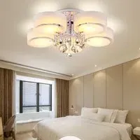 5-Light Semi-Flush Ceiling Light - Chrome, Acrylic