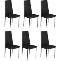 6-Piece Dining Chair Set - Faux Leather