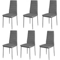 6-Piece Dining Chair Set - Faux Leather