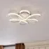 6-Ring LED Ceiling Light Dimmable - White, Metal