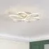 6-Ring LED Ceiling Light Dimmable - White, Metal