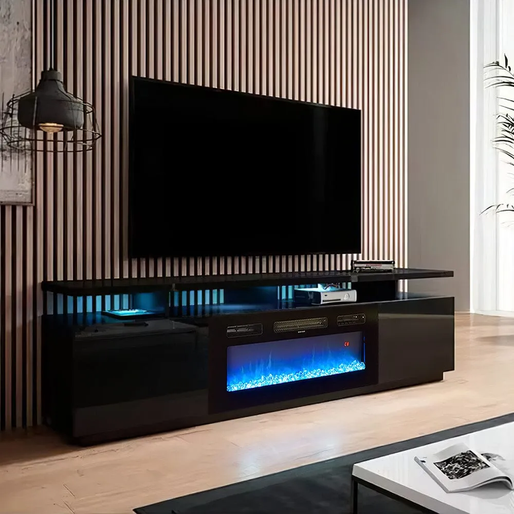 70-Inch Electric Fireplace TV Stand with Storage image