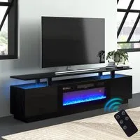 70-inch TV Stand with Electric Fireplace - MDF