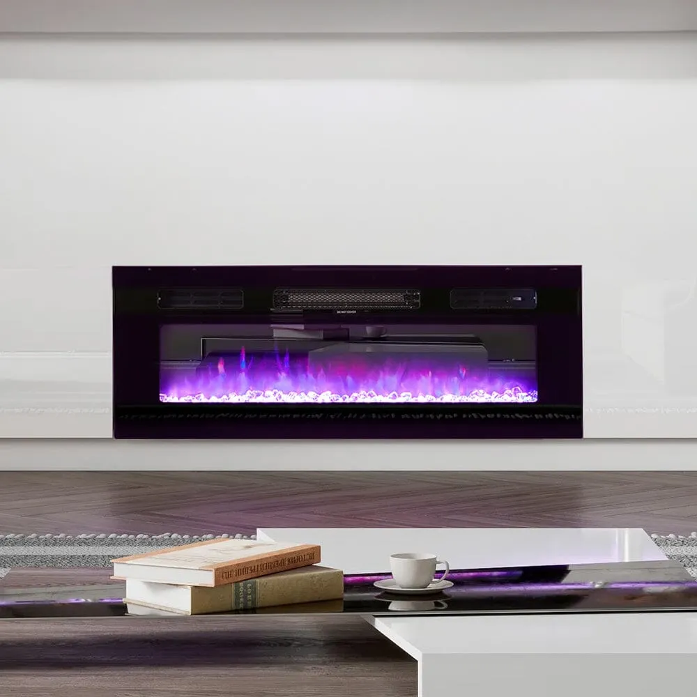 70-inch TV Stand with Electric Fireplace - MDF image