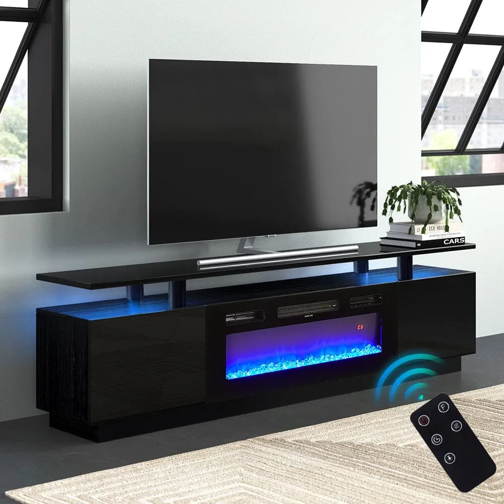 70-inch TV Stand with Electric Fireplace - MDF