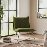 Accent Chair with Chrome Frame - Linen