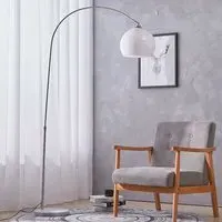 Adjustable Arch Floor Lamp - Metal, Marble Base