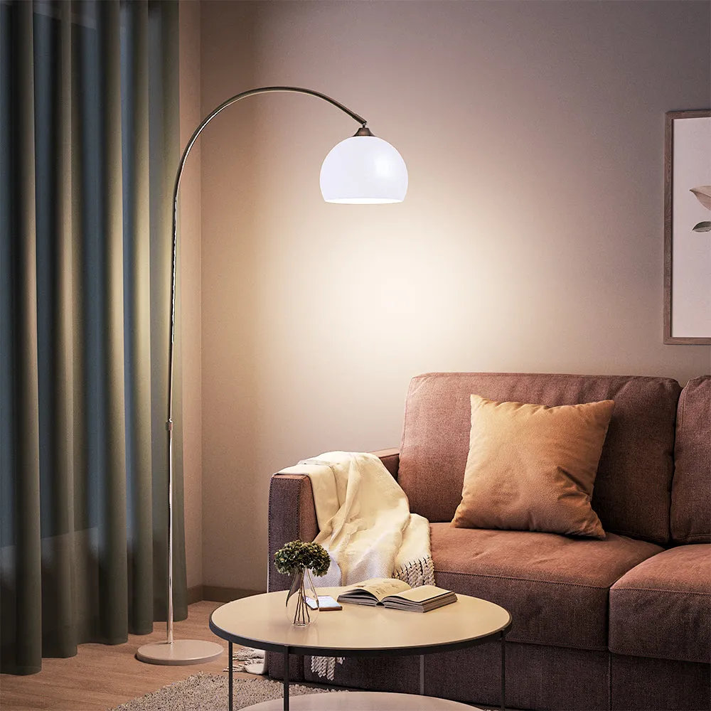 Adjustable Arch Floor Lamp - Metal, Marble Base