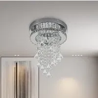 Crystal Ceiling Light with Droplets - Chrome