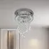 Crystal Ceiling Light with Droplets - Chrome