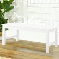 Dining Bench - White, Pine Wood