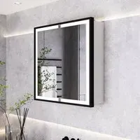 Double Door LED Mirror Cabinet with Bluetooth