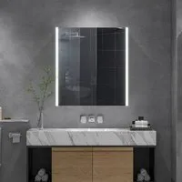 Double Door LED Mirror Cabinet with Smart Switch