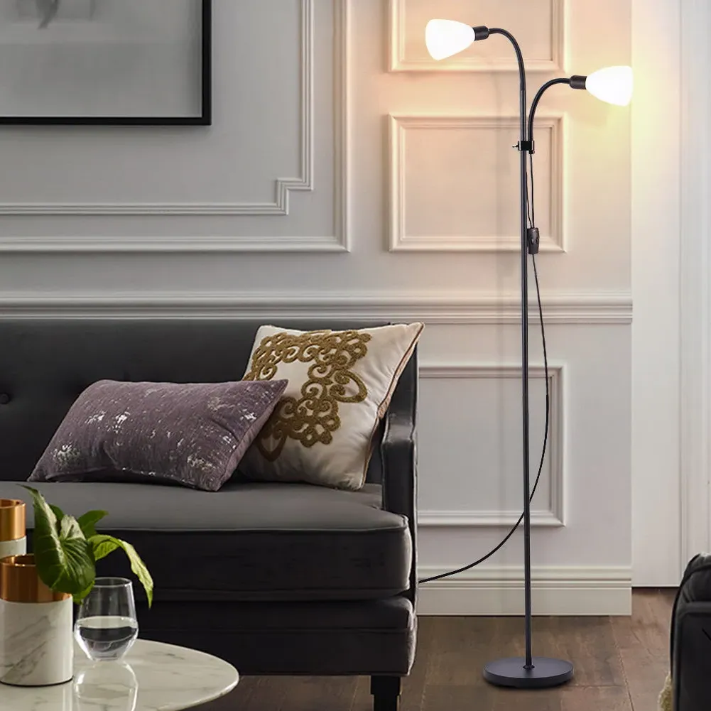 Double Head Floor Lamp - Metal