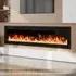 Electric Fireplace with Remote - Black, Glass