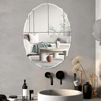 Ellipse Wall Mirror with Beveled Edge - Glass